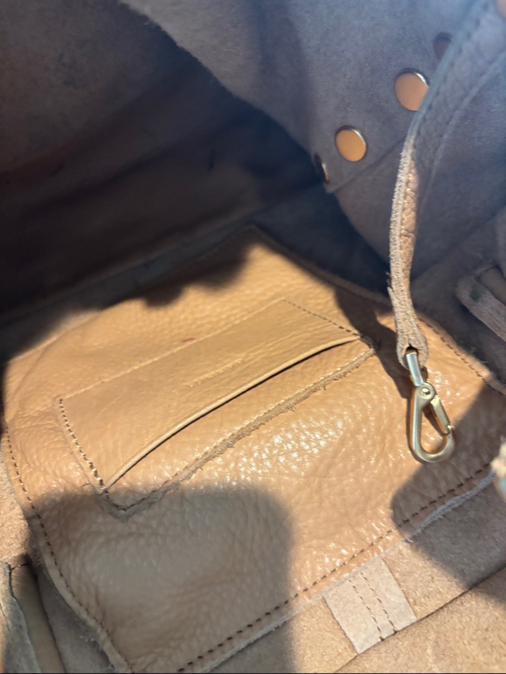 Hammitt Pebbled Leather Tote in Tan with Gold Studs - Picture 16 of 16